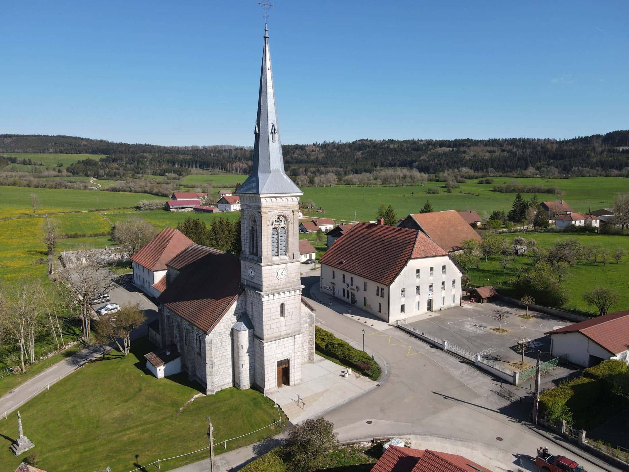 Vue aérienne du village