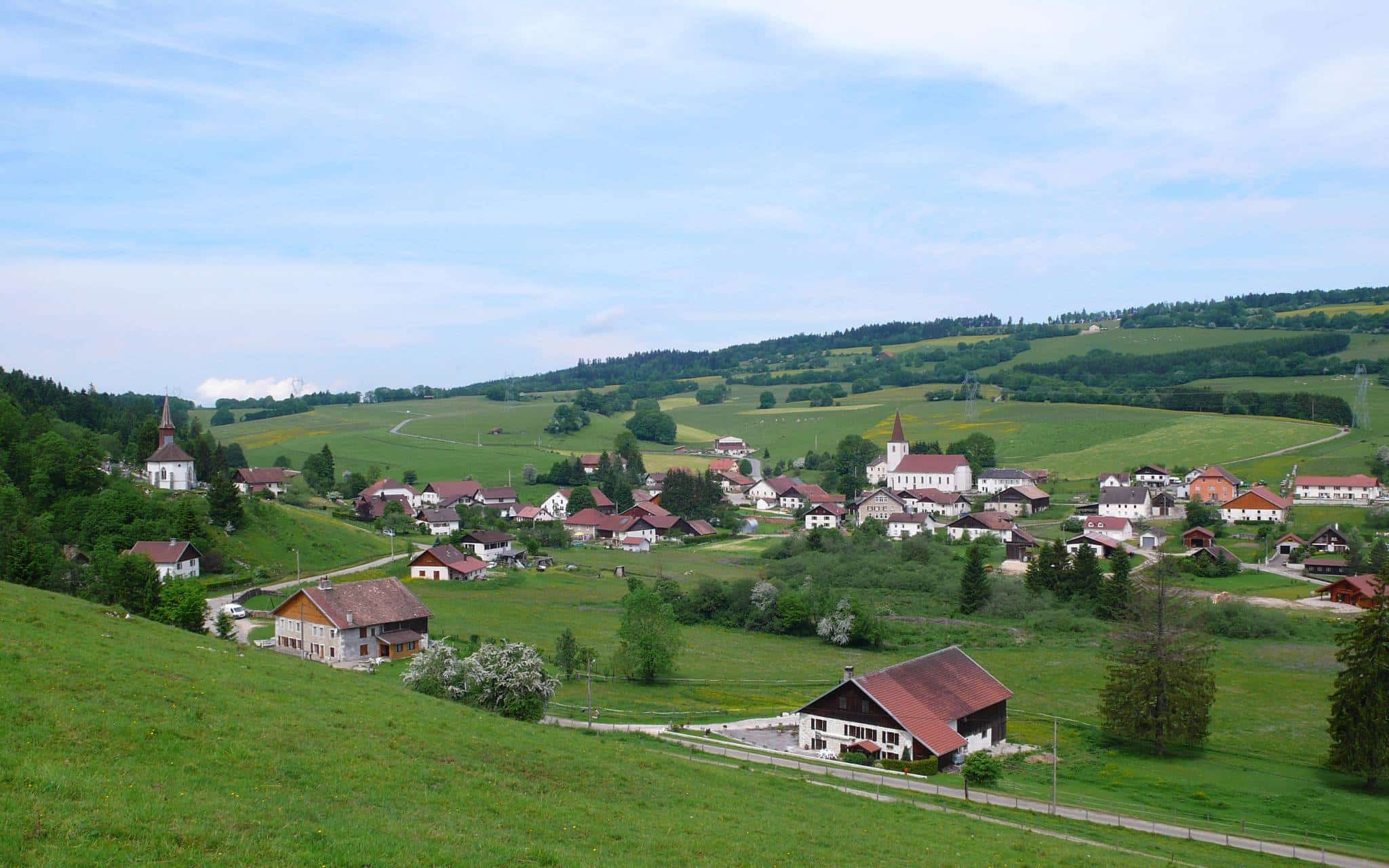 Vue sur la commune d'Indevillers