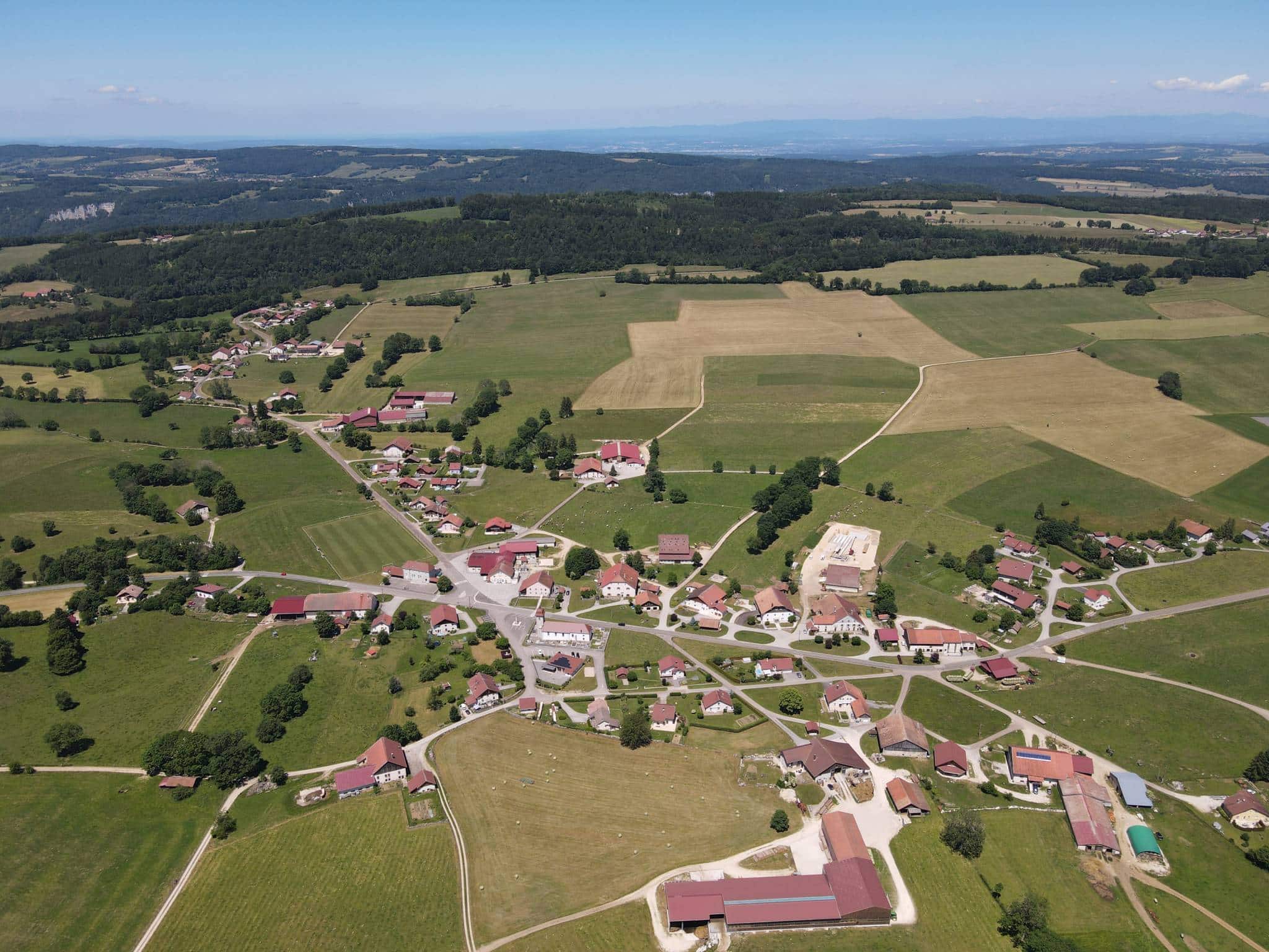 Vue aérienne du village